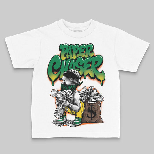 Green Sneakers DopeSkill Toddler Kids T-shirt Paper Chaser Boy Graphic Streetwear - White 
