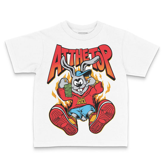 Red Sneakers DopeSkill Toddler Kids T-shirt At The Top Graphic Streetwear - White