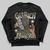 Jordan 3 “Medium Olive” aka “Family Affair” DopeSkill Long Sleeve T-Shirt Get Rich Graphic Streetwear  Black