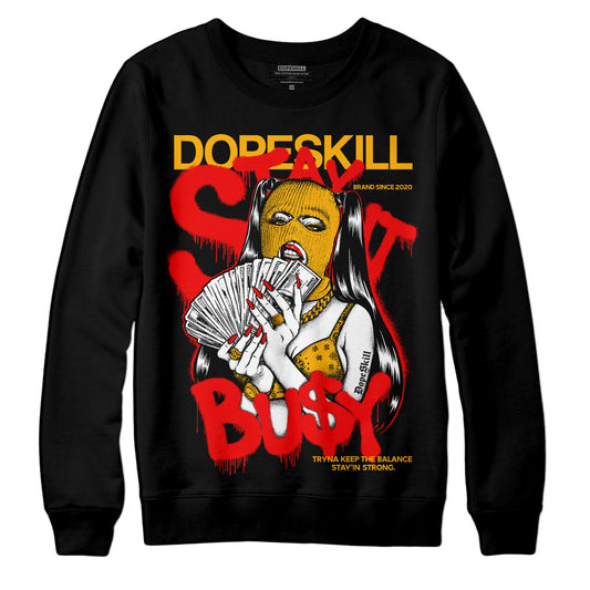 Red Sneakers DopeSkill Sweatshirt Stay It Busy Graphic Streetwear - Black 