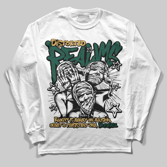 Jordan 1 High OG “Fir” (Pro Green) DopeSkill Long Sleeve T-Shirt Distorted Realms Graphic Streetwear - White