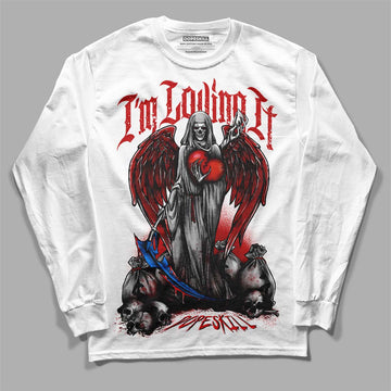 Jordan 1 Retro Low "Black Toe" DopeSkill Long Sleeve T-Shirt New I'm Loving It Graphic Streetwear - White