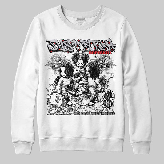 Grey Sneakers DopeSkill Sweatshirt Just Rich Graphic Streetwear - White