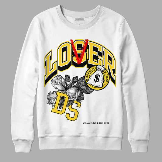 Jordan 4 Tour Yellow Thunder DopeSkill Sweatshirt Loser Lover Graphic Streetwear - White