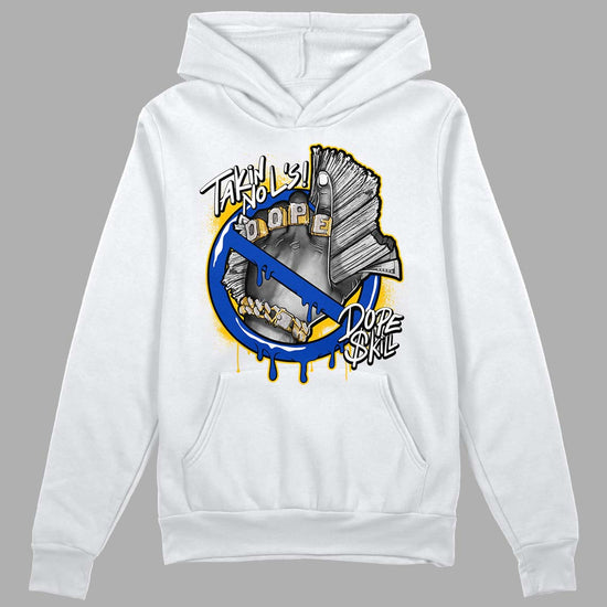 Jordan 14 “Laney” DopeSkill Hoodie Sweatshirt Takin No L's Graphic Streetwear - White