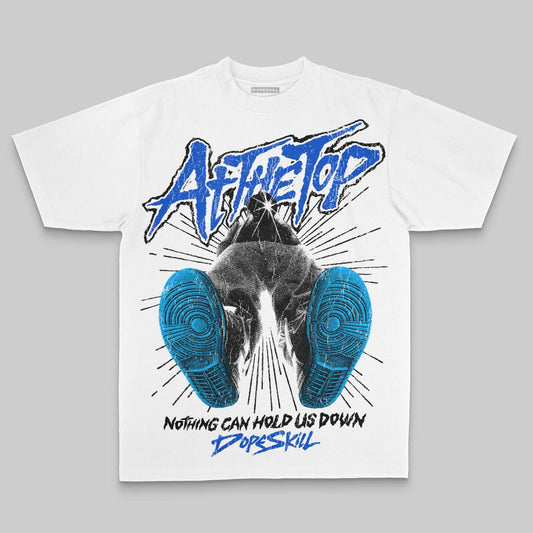 Royal Blue Oversize Print Nothing Can Hold US Down DopeSkill Graphic Premium T-shirt Streetwear - WHite