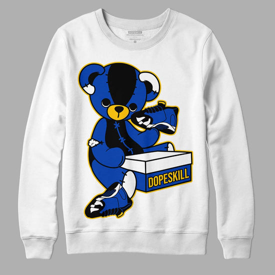 Jordan 14 “Laney” DopeSkill Sweatshirt Sneakerhead BEAR Graphic Streetwear - White 