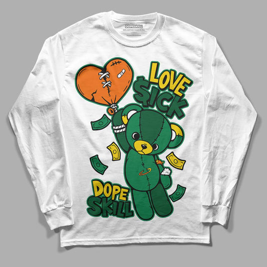 Green Sneakers DopeSkill Long Sleeve T-Shirt Love Sick Graphic Streetwear - White 