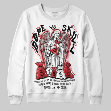 Jordan 1 High OG “Ruby” DopeSkill Sweatshirt Angels Graphic Streetwear - White 