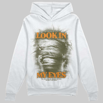 Olive Sneakers DopeSkill Hoodie Sweatshirt Look In My Eyes Graphic Streetwear - White