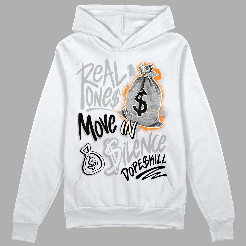 Dunk Low Cool Grey DopeSkill Hoodie Sweatshirt Real Ones Move In Silence Graphic Streetwear - White 