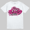 Rick Owens Pink Leather Low Sneakers DopeSkill T-Shirt Rare Breed Type Graphic Streetwear - White