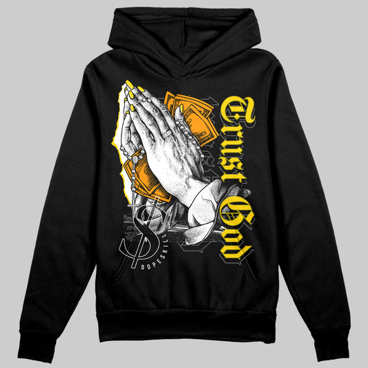 Jordan 6 “Yellow Ochre” DopeSkill Hoodie Sweatshirt Trust God Graphic Streetwear - Black