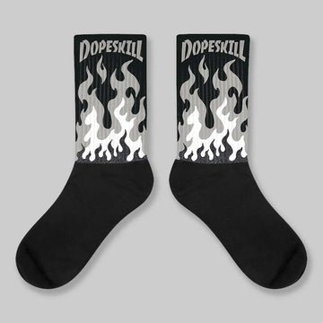 Black Cat 3s DopeSkill Sublimated Sock FIRE Graphic