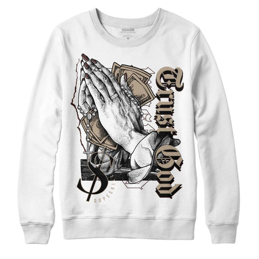 Jordan 1 High OG “Latte” DopeSkill Sweatshirt Trust God Graphic Streetwear - White