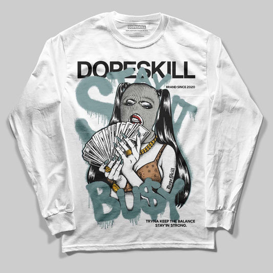 Nike Air Max 1 Low Poly “Adventure” DopeSkill Long Sleeve T-Shirt Stay It Busy Graphic Streetwear - White