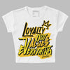 Jordan 4 Retro “Vivid Sulfur” DopeSkill Women's Crop Top LOVE Graphic Streetwear - White 