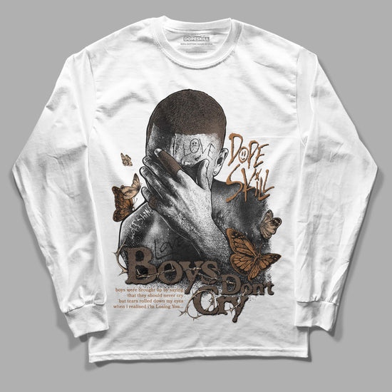 Jordan 1 Retro High OG Palomino DopeSkill Long Sleeve T-Shirt Boys Don't Cry Graphic Streetwear - White