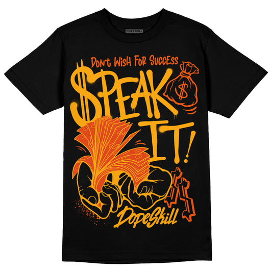 Jordan 12 Retro Black Taxi DopeSkill T-Shirt Speak It Graphic Streetwear - Black