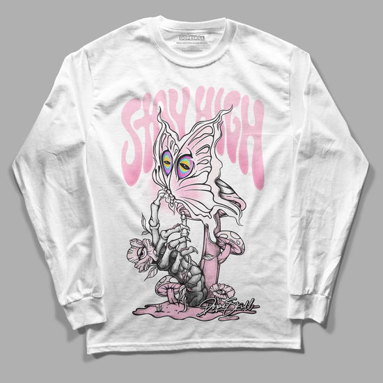 Dunk Low LX Pink Foam DopeSkill Long Sleeve T-Shirt Stay High Graphic Streetwear - White