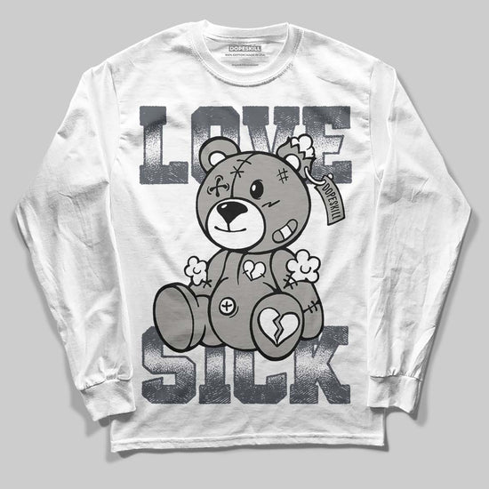 Jordan 11 Cool Grey DopeSkill Long Sleeve T-Shirt Love Sick Graphic Streetwear - White