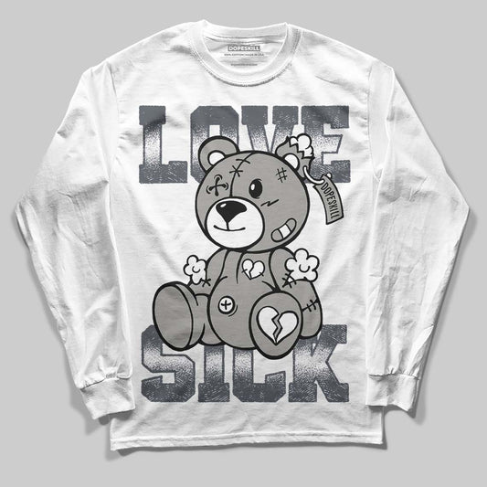 Jordan 11 Cool Grey DopeSkill Long Sleeve T-Shirt Love Sick Graphic Streetwear - White