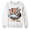 Jordan 12 Retro Brilliant Orange DopeSkill Sweatshirt Trust No One Graphic Streetwear - White 