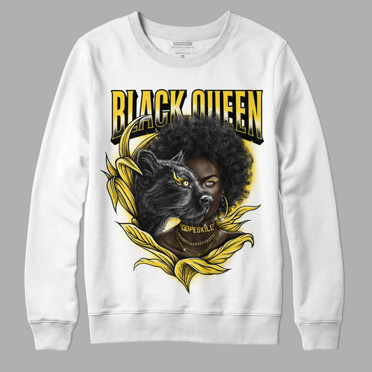 Jordan 4 Tour Yellow Thunder DopeSkill Sweatshirt New Black Queen Graphic Streetwear - White