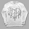 Dunk Low ‘Pure Platinum’ DopeSkill Long Sleeve T-Shirt Slime Drip Heart Graphic Streetwear - White