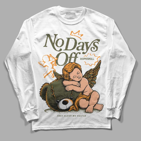 Jordan 5 "Olive" DopeSkill Long Sleeve T-Shirt New No Days Off Graphic Streetwear - White