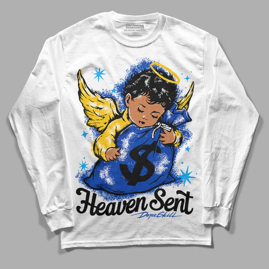 Jordan 14 “Laney” DopeSkill Long Sleeve T-Shirt Heaven Sent Graphic Streetwear - White