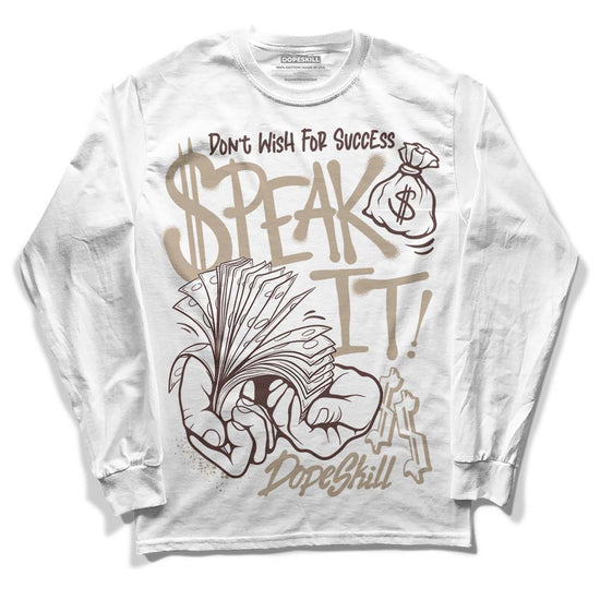 Jordan 1 High OG “Latte” DopeSkill Long Sleeve T-Shirt Speak It Graphic Streetwear - White