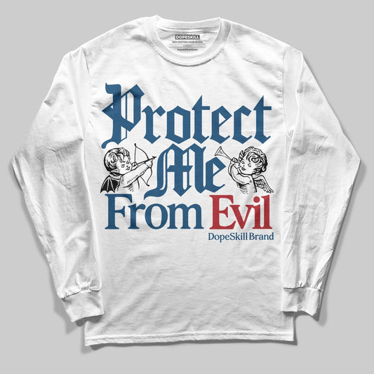 Jordan 12 Retro French Blue (2025) DopeSkill Long Sleeve T-Shirt Protect Me From Evil Graphic Streetwear