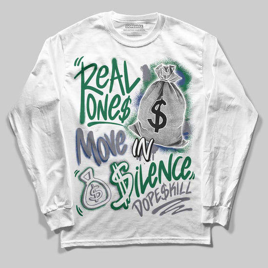 Asics GT-2160 ‘Shamrock Green’ DopeSkill Long Sleeve T-Shirt Real Ones Move In Silence Graphic Streetwear - White