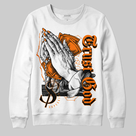 Wmns Dunk Low 'Magma Orange DopeSkill Sweatshirt Trust God Graphic Streetwear - White