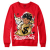 Jordan 4 Red Thunder DopeSkill Red Sweatshirt Heaven Sent Graphic Streetwear