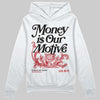 Jordan 4 “Flight Club” DopeSkill Hoodie Sweatshirt Money Is Our Motive Typo Graphic Streetwear - WHite