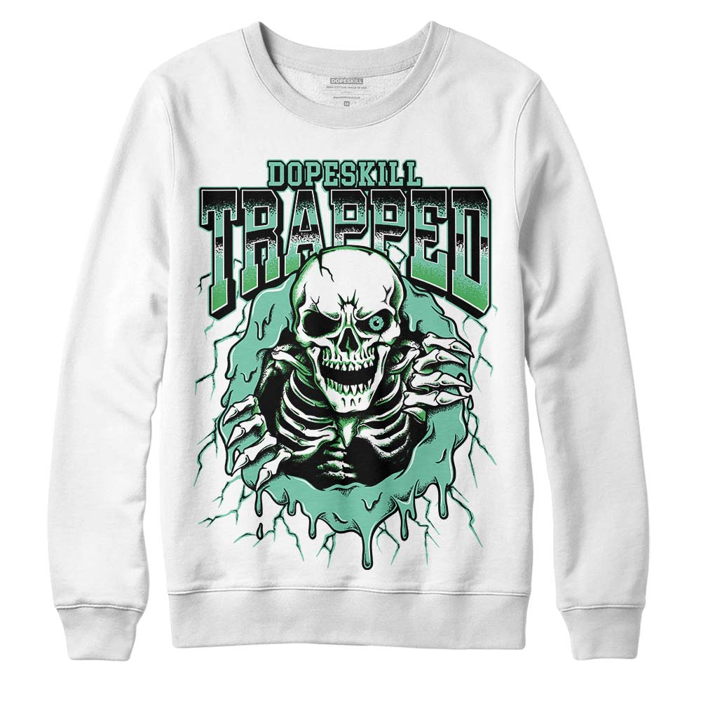 Jordan 1 High OG Green Glow DopeSkill Sweatshirt Trapped Halloween Graphic Streetwear - White