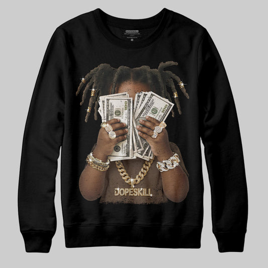 A Ma Maniére x Air Jordan 4 “Dark Mocha” DopeSkill Sweatshirt Rich Youth Graphic Streetwear - Black