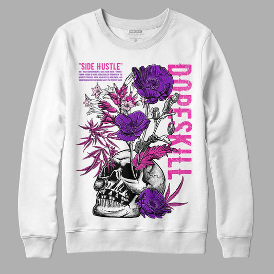 Pink Sneakers DopeSkill Sweatshirt Side Hustle Graphic Streetwear - White