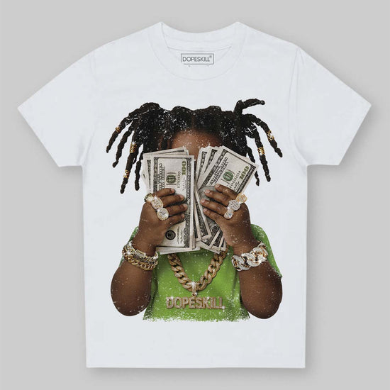 Neon Green Sneakers DopeSkill Toddler Kids T-shirt Rich Youth Graphic Streetwear  - White 