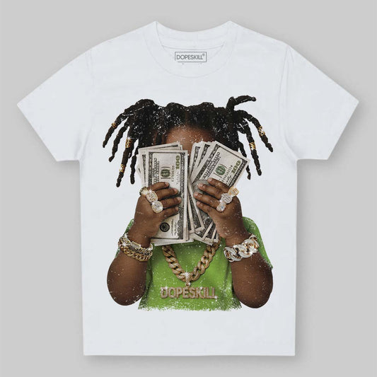 Neon Green Sneakers DopeSkill Toddler Kids T-shirt Rich Youth Graphic Streetwear  - White 