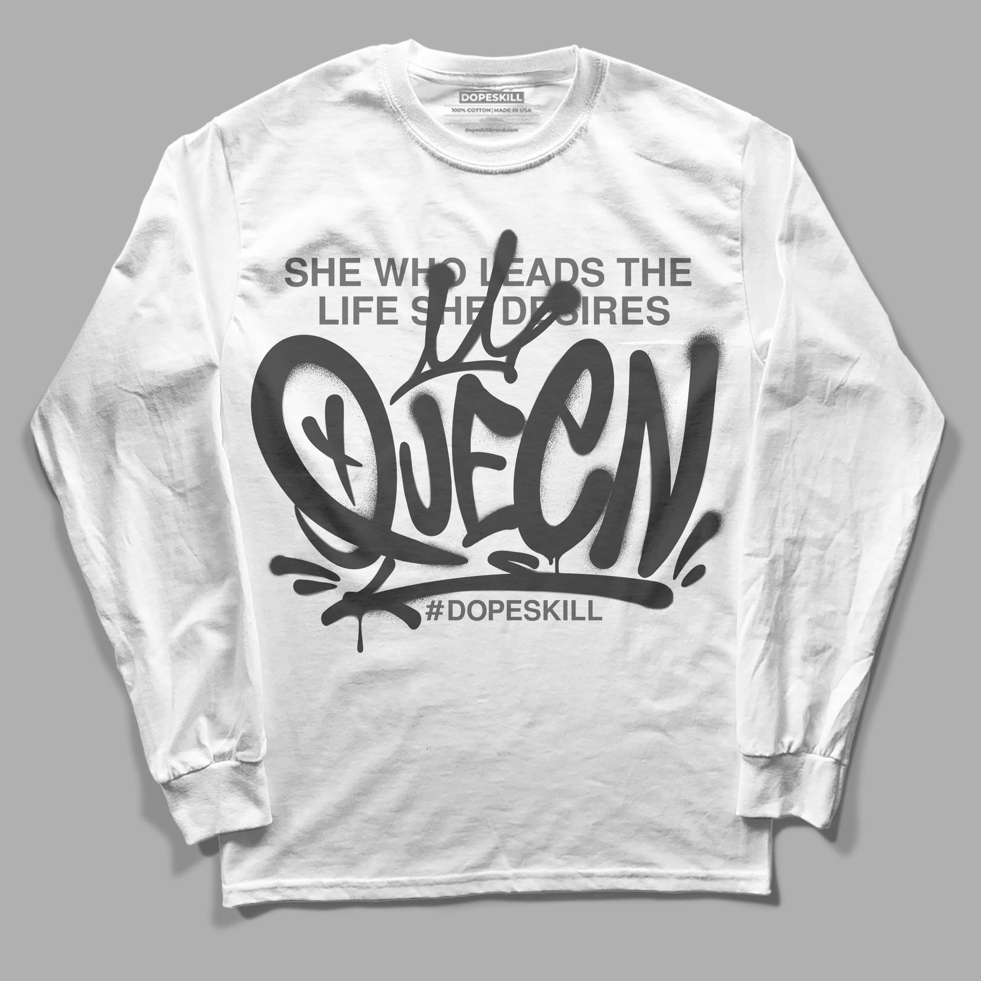 Jordan 3 Retro 'Fear Pack' DopeSkill Long Sleeve T-Shirt Queen Graphic Streetwear - White