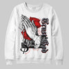 Jordan 9 Retro Fire Red DopeSkill Sweatshirt Trust God Graphic Streetwear - White 