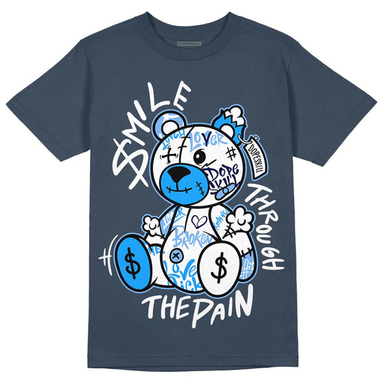 Jordan 6 Midnight Navy DopeSkill T-Shirt Smile Through The Pain Graphic Streetwear