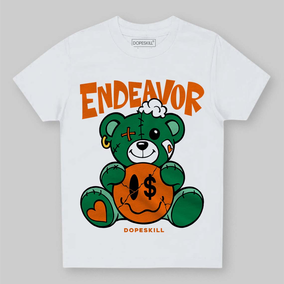 Green Sneakers DopeSkill Toddler Kids T-shirt Endeavor Graphic Streetwear - White 