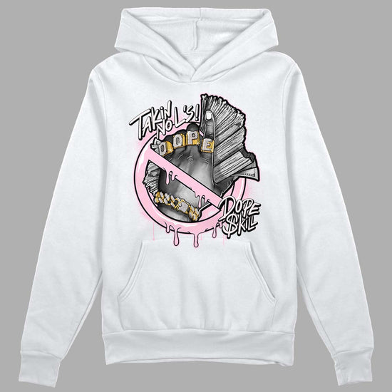 Dunk Low LX Pink Foam DopeSkill Hoodie Sweatshirt Takin No L's Graphic Streetwear - White