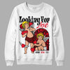 Jordan 4 Red Thunder DopeSkill Sweatshirt Looking For Love Graphic Streetwear - White