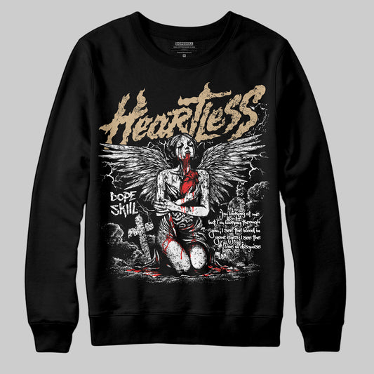 TAN Sneakers DopeSkill Sweatshirt Heartless Graphic Streetwear - Black