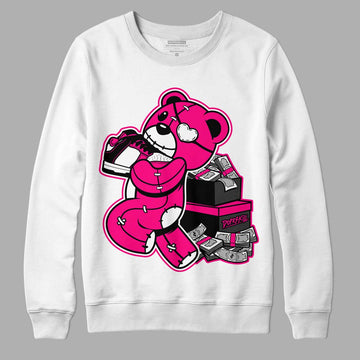 Jordan 1 Low GS “Fierce Pink” Dopeskill Sweatshirt Bear Steals Sneaker Graphic Streetwear - White 